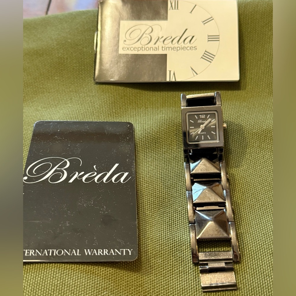 Breda Woman Square Metal Watch